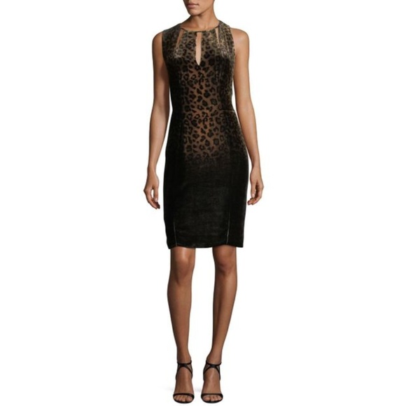 cheetah print cocktail dress